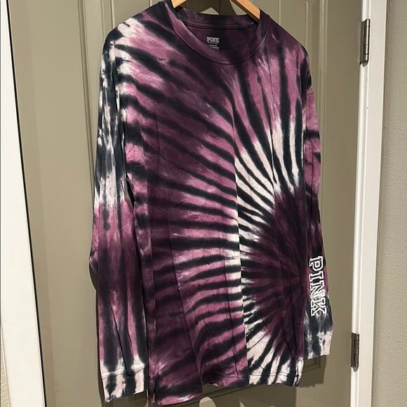 PINK Tie-Dye Long Sleeve Shirt L - Picture 5 of 7